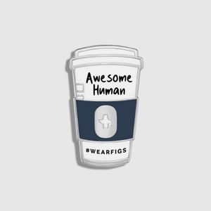 FIGS  V COTERIE COFFEE CUP ENAMEL PIN